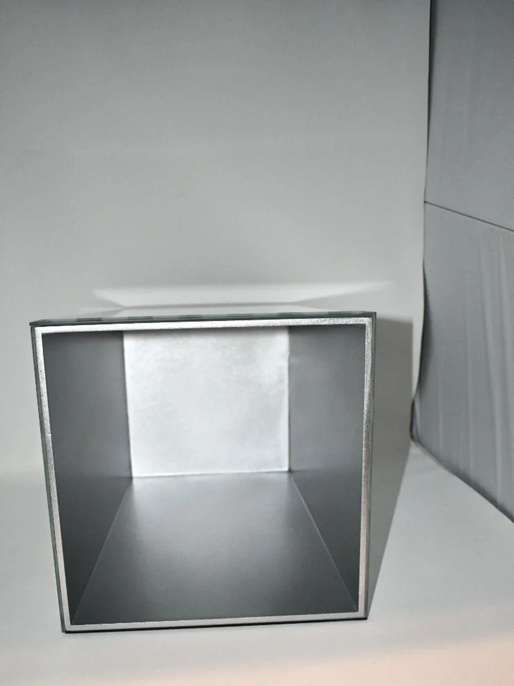 Mackenzie Childs Sterling Check Glass Waste Bin #44102-0540 NIB Details: Printed